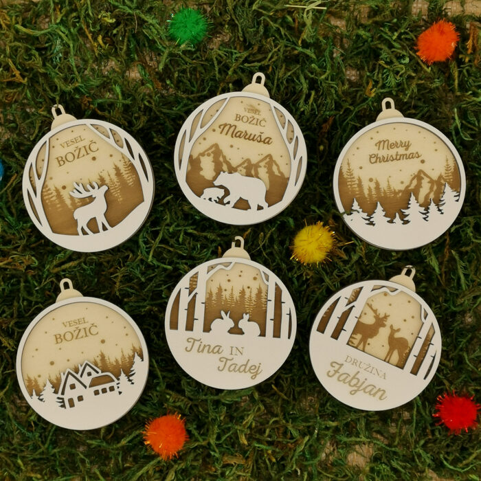 Leseni božični okraski