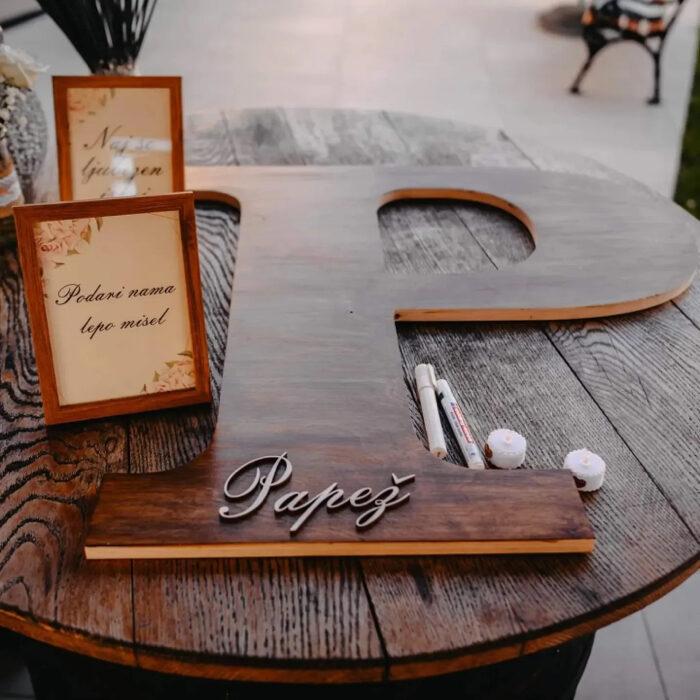 Tabla dobrih želja v obliki črke