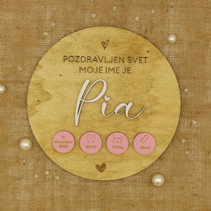 Otroška lesena tabla: Pozdravljen svet s podatki