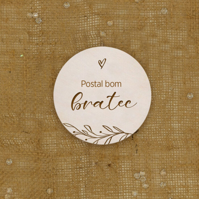 Oznanitvena kartica "postal bom bratec"