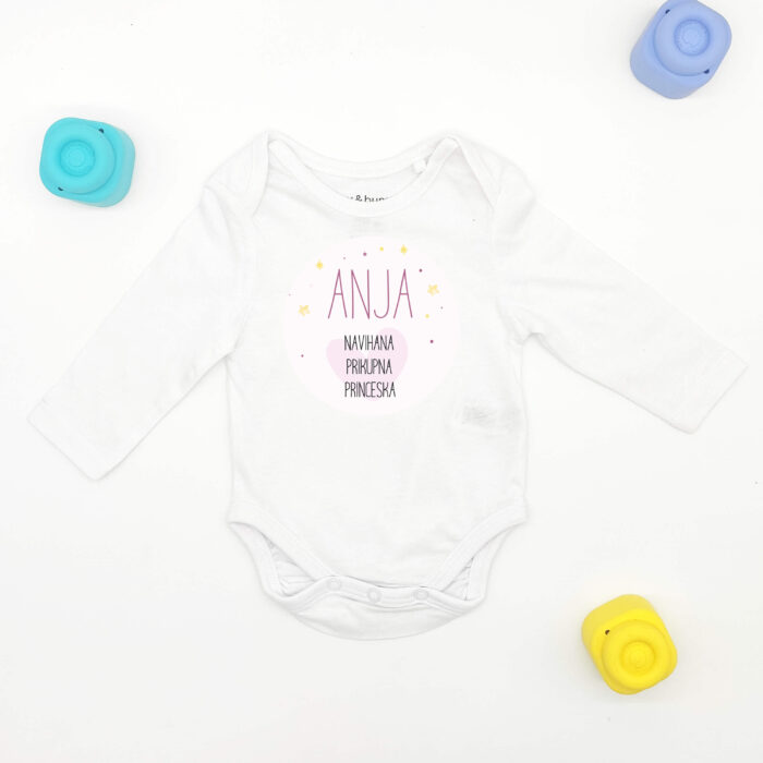 Otroški bodi - roza srček